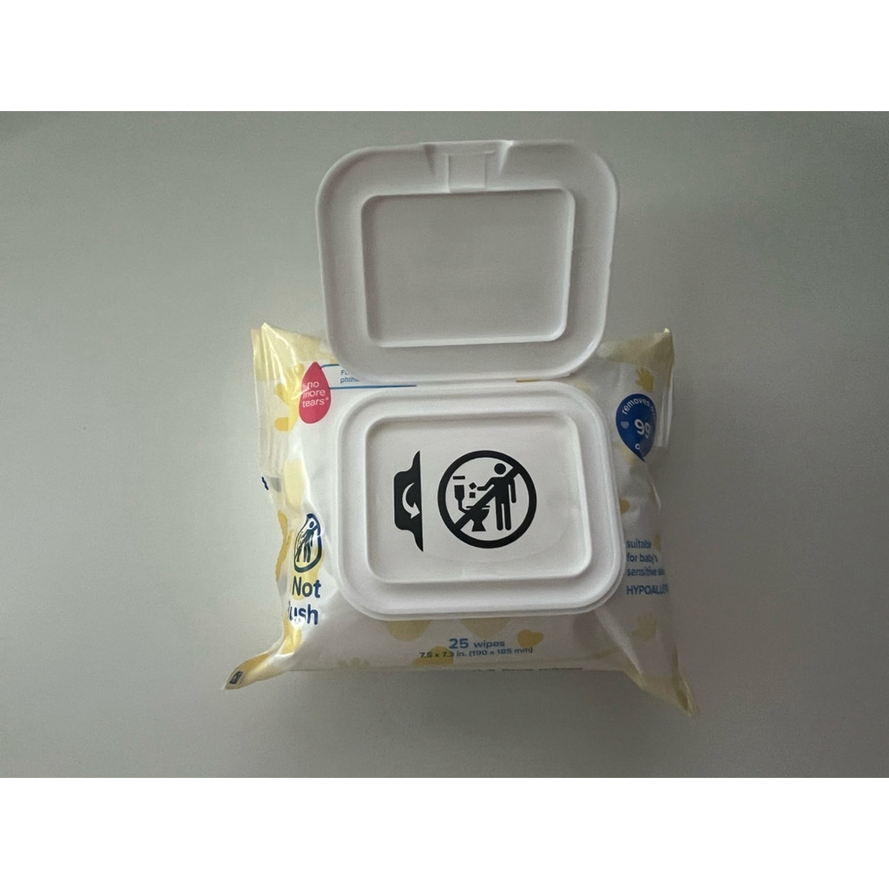 Johnson's Hand & Face Wipes 25 Count White & Yellow - Picture 2 of 3